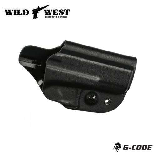 G-Code OSH Kydex Holster, Brushed Aluminum RTI Hanger w/ Belt Slide, RMR Cut - CZ P-10C