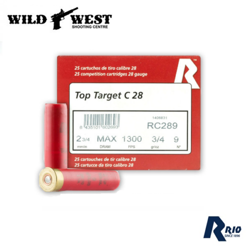 RIO Top Target 28ga. 2-3/4" 3/4 oz. #9 - 25 Rounds