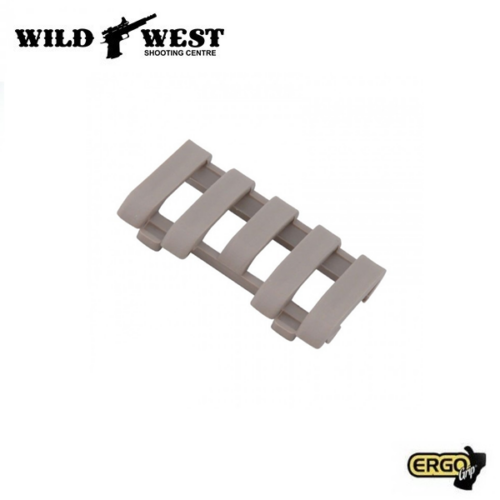 ERGO 5- Slot Low-Pro Wire Loom Rail Covers - Desert Tan