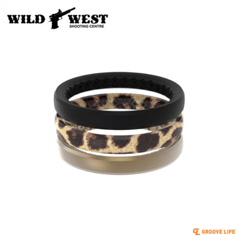 Groove Leopard Stackable Silicone Ring