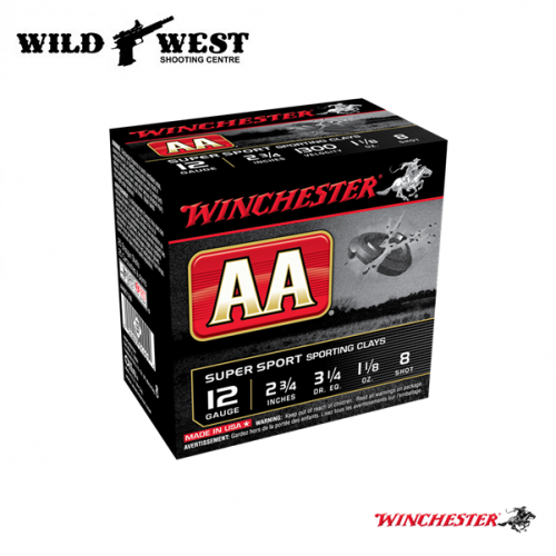 Winchester AA Super Sport Sporting Clays 12ga. 2-3/4" 1-1/8 #8 - 25 Rounds