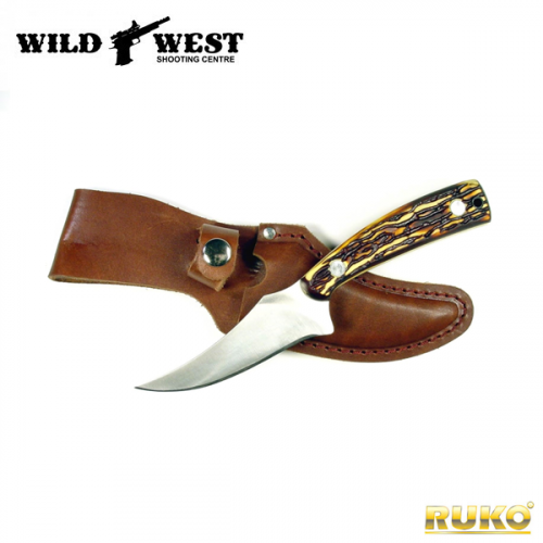 RUKO Knives #RUK0080 Delrin Deer Horn Handle Hunting Knife