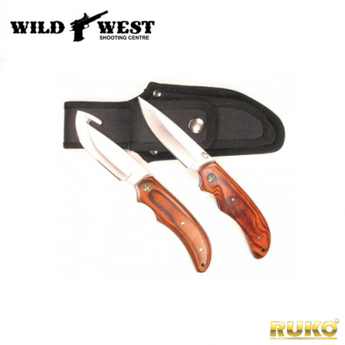 RUKO Knives #RUK0074 Deluxe 2-Pce Hunting Knife Set