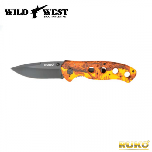 RUKO Knives #RUK0075BZTND Blaze TUNDRA Camo Folding Knife